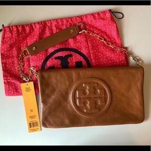 Tory Burch Bombe Reva Clutch | Tan | NWT